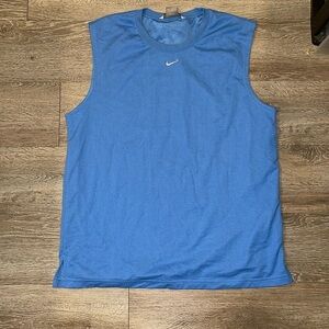 Nike center check Basketball Jersey Tank Vintage Carolina Blue size large